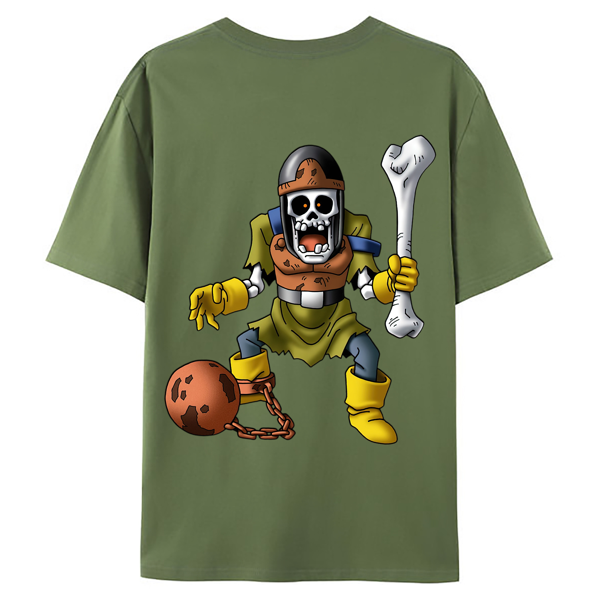 （画像用） ドラゴンクエスト Doragon Kuesuto Dragon Quest 綿100％ メンズ半袖Tシャツ（バックプリント） 通気性